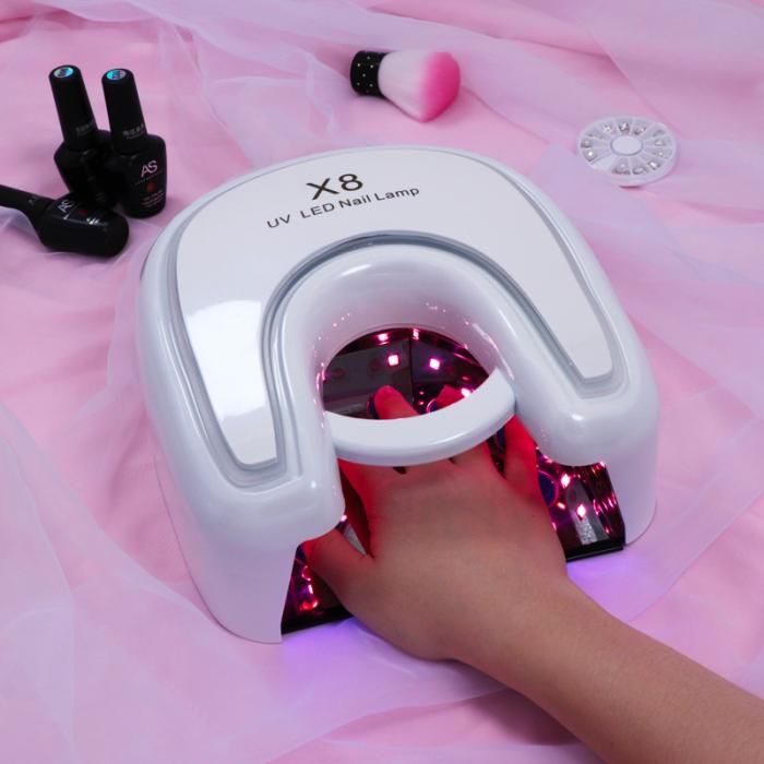 Red light 48w gel uv led cordless nail lamp rechargeable 48w led lamp nail dryer
