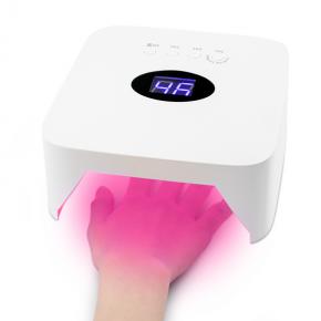 48W Rechargeable Double USB Port wireless gel dual RED Light LED UV Nail Lamp