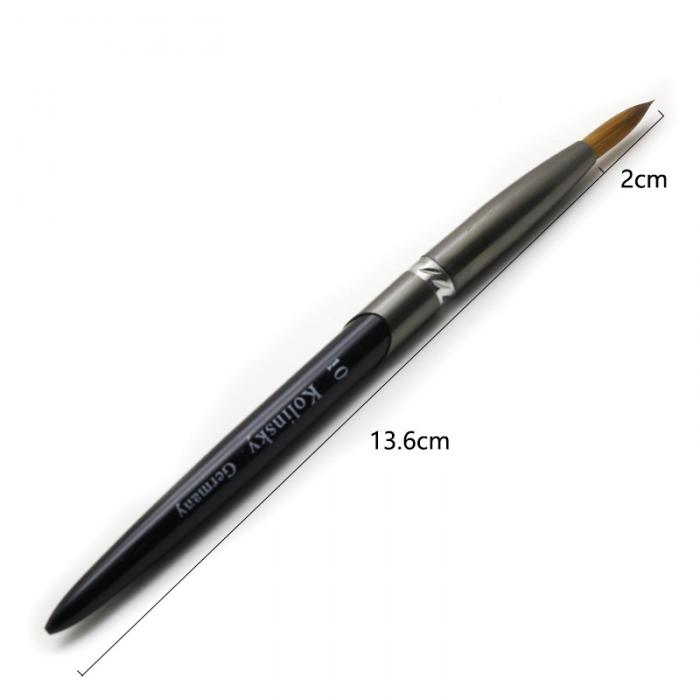 Good Quality Kolinsky Acrylic Nail Art Brush UV Gel Polish Carving Pen balck