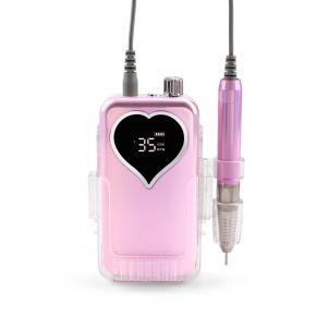 ELECTROPLATING PINK HIGH POWER PORTABLE AND DESKTOP BRUSHLESS NAIL DRILL MACHINE 35000RPM